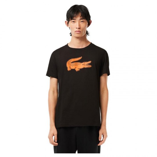 Lacoste Sport Breathable T-Shirt Black Orange