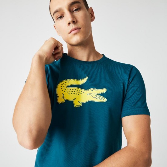 Lacoste Sport Breathable Green Yellow T-shirt