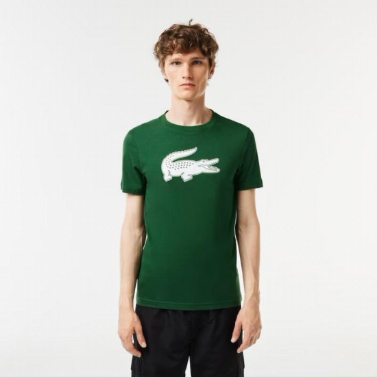 Lacoste Sport Breathable T-Shirt Green White