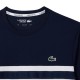 Lacoste Ultra Dry White Navy Blue T-Shirt