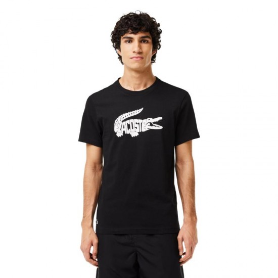 T-shirt Lacoste Ultra Dry Noir Blanc