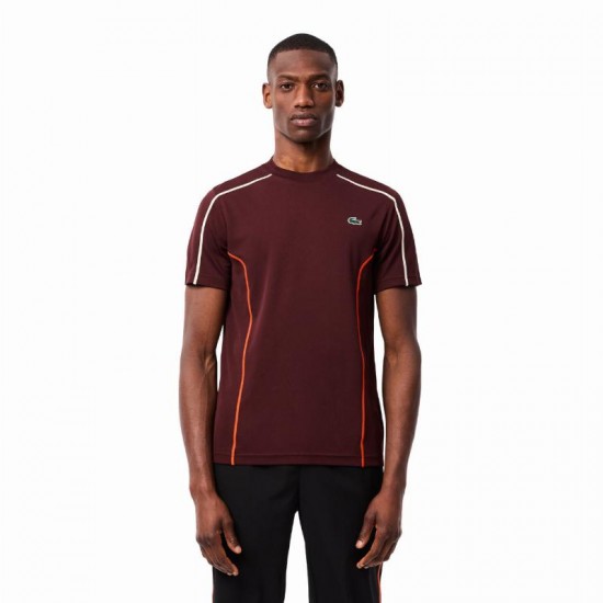 Camiseta Lacoste Ultra Dry Pique Burdeos