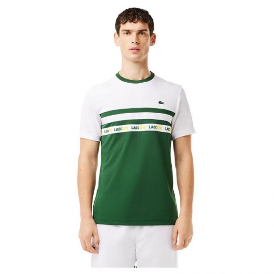 T-shirt Lacoste Ultra Dry Vert Blanc