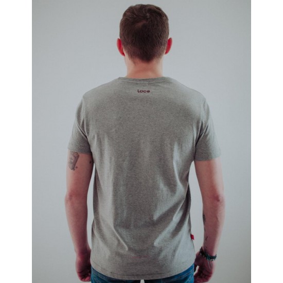 Loco Originale Grey Burgundy T-Shirt