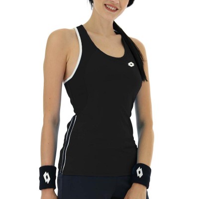 Camiseta Lotto Squadra II Negro Mujer