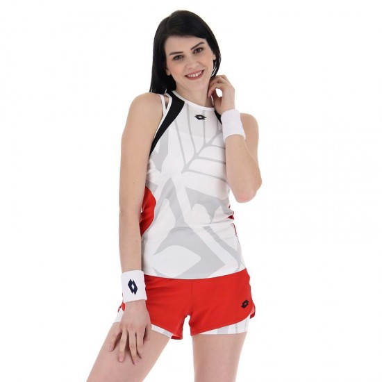 Camiseta Lotto Top Ten III Blanco Rojo