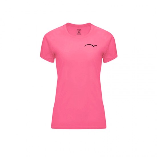 Camiseta PadelPoint Tournoi Rosa Fluor Mujer