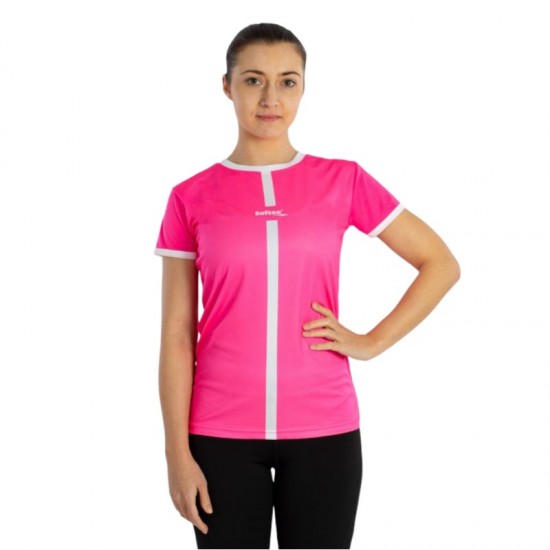 Camiseta Softee Tipex Fucsia Fluor Blanco Mujer