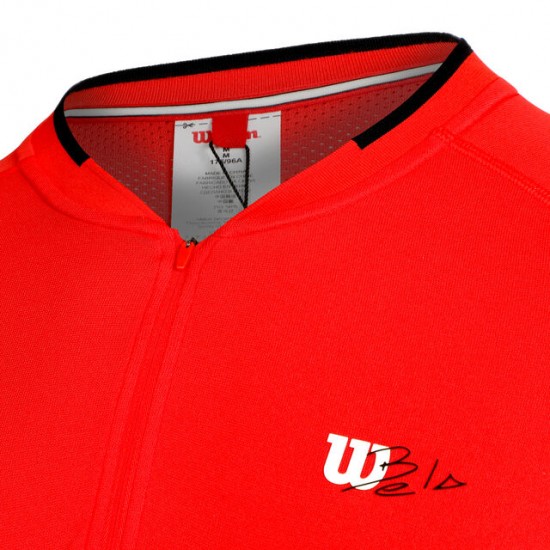 Wilson Bela Seamless Ziphnly 2.0 Red T-Shirt