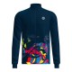 Chaqueta Bidi Badu Wild Arts imprime Azul Oscuro Rojo Mix