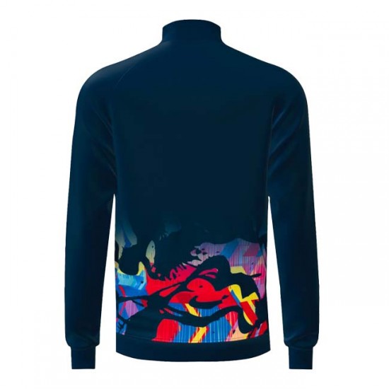 Chaqueta Bidi Badu Wild Arts imprime Azul Oscuro Rojo Mix