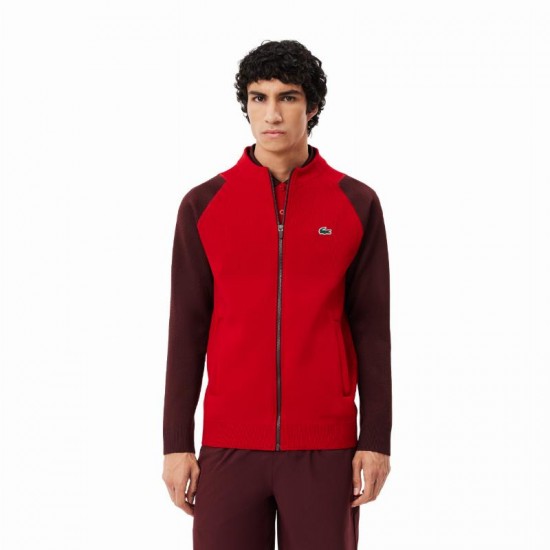 Lacoste Novak Djokovic Burgundy Jacket