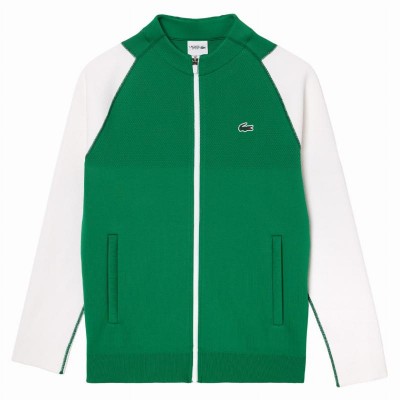 Blouson Lacoste Novak Djokovic Vert Blanc