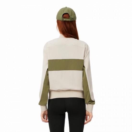 Lacoste Ultra Dry Jacket Grey Khaki Green Women