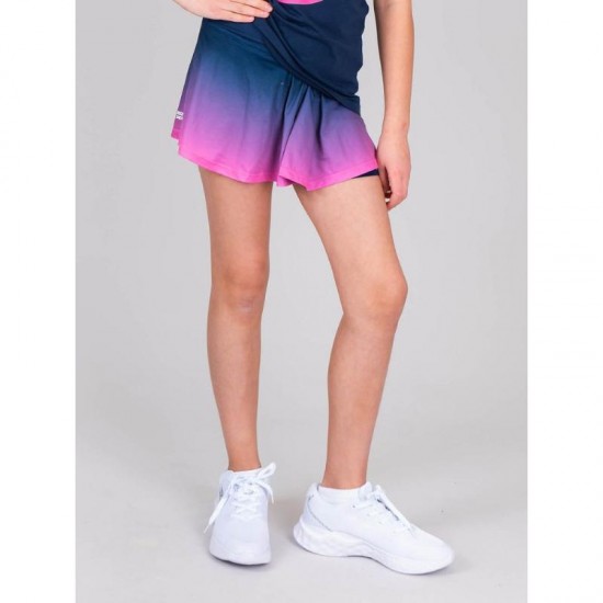 Bidi Badu Colortwist Printed Wavy Pink Dark Blue Junior Skirt