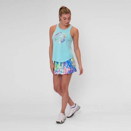 Falda Bidi Badu Melbourne Printed Wavy Aqua Mix