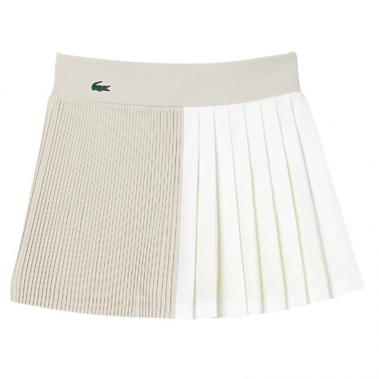 Lacoste Ultra Dry Skirt Gray White Yellow