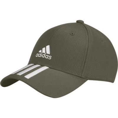 Cap Adidas BaseBall 3 Rayures Vert Olive Blanc