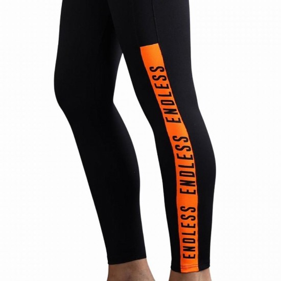 Mallas Endless Syncro Negro Naranja