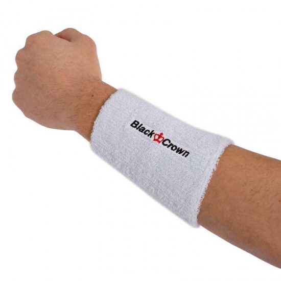 Black Crown XXL White Wristbands 1 Unit