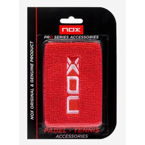 Munequera Nox Red Logo White 2 Units