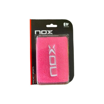 Munequeras Nox Rosa Logo Blanc 2 unites