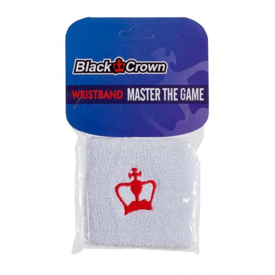 Black Crown Short White Wristbands 1 Unit