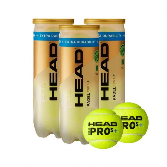 Lot de 3 Canettes Head Padel Pro S + Ball