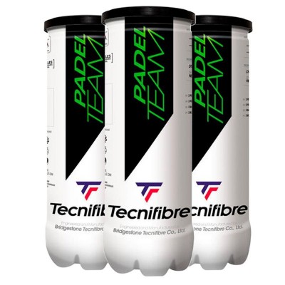 Pack of 3 Bottles of Balls Tecnifibre Padel Team