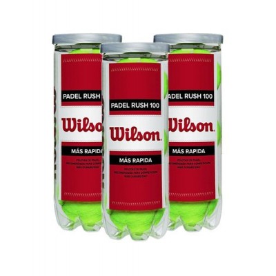 Pack of 3 Cans of Wilson Rush 100 Balls