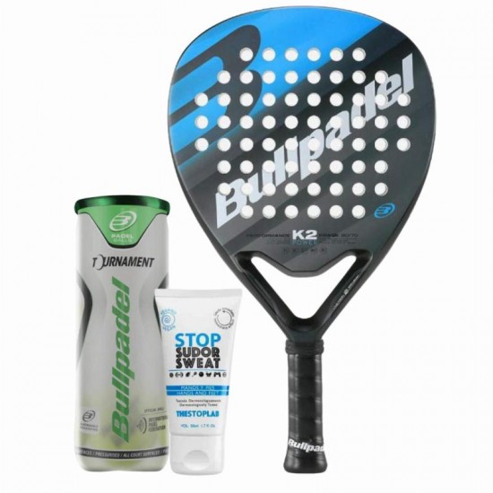 Pack Raquette Bullpadel K2 Power 2023 avec Magnesium et Balles