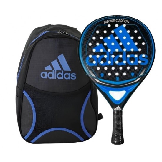 Pala Adidas Biske Carbon Azul + Mochla