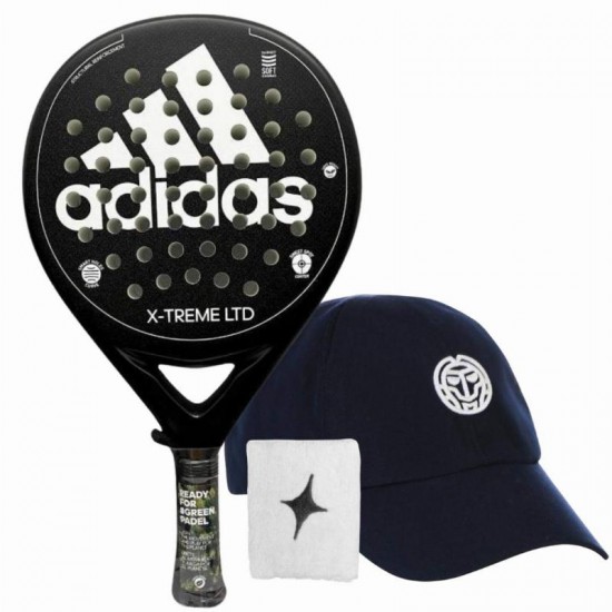 Raquette adidas X-Treme Noir Blanc avec Casquette et Bracelet