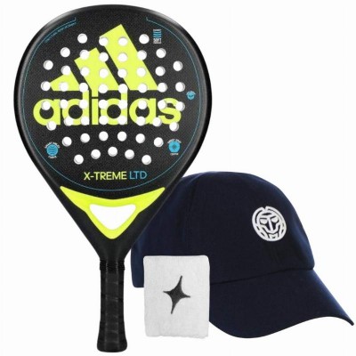 Pack Adidas X-Treme Lime Black Racket with Cap and Wristband