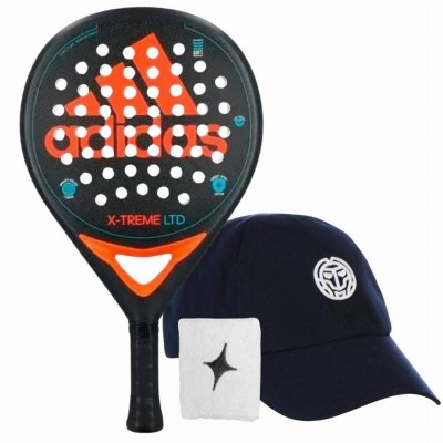 Adidas X-Treme Black Orange Racket Pack with Cap and Wristband