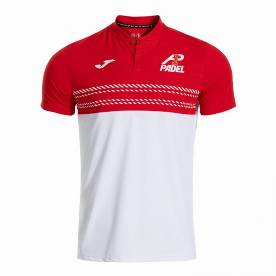 Joma A1 Padel Polo White Red