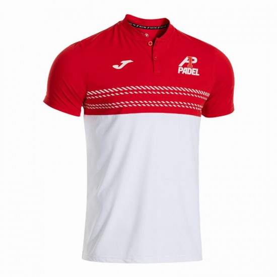 Joma A1 Padel Polo White Red