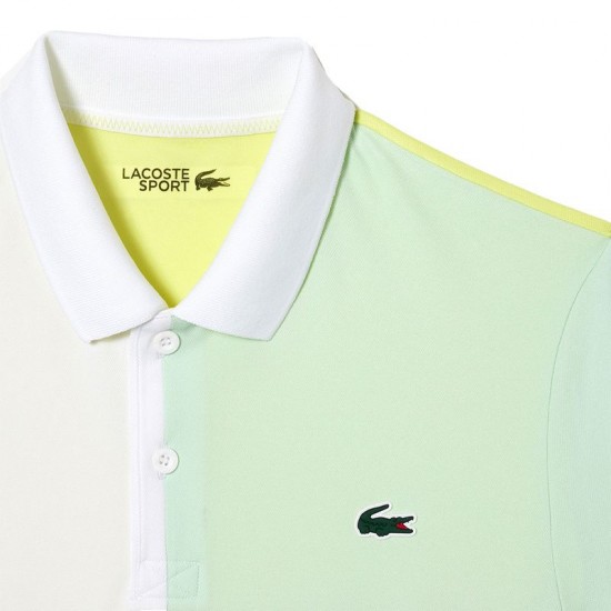 Lacoste Regular Fit Recycled Polo Shirt White Green