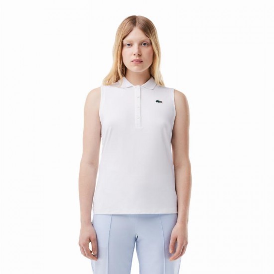 Lacoste Ultra Dry White Women''s Polo