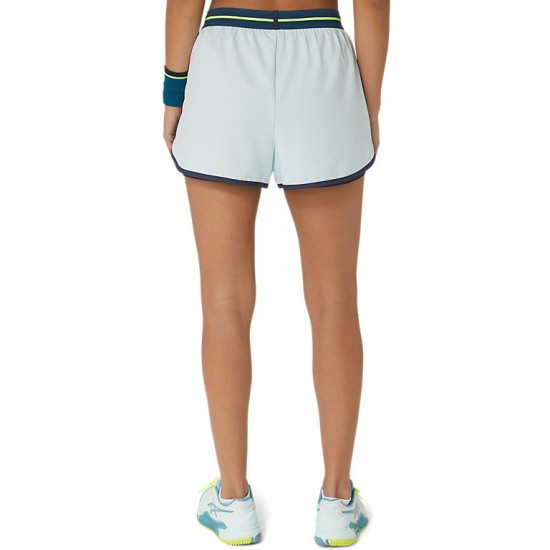 Short Asics Match Azul Mar Mujer