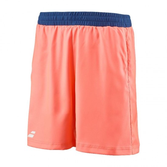 Short Babolat Play Naranja Azul Oscuro