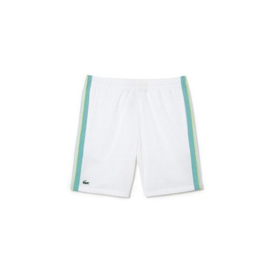 Short Lacoste Polyester Recycle Blanc Vert