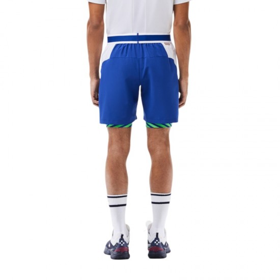 Short Lacoste Roland Garros Bleu Blanc Vert