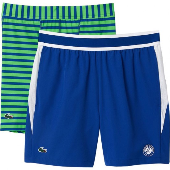 Short Lacoste Roland Garros Bleu Blanc Vert