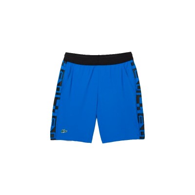 Short Lacoste Sport Azul Estampado