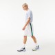 Short Lacoste Sport Side Stripes White Green