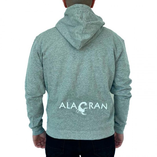 Sudadera Alacran Team Gris Amarillo Fluor