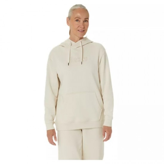 Asics Logo Beige Birch Sweat-shirt Femme