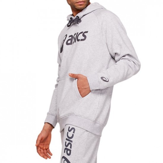 Asics Sweatshirt Grand Gris Clair Gris Fonce Gris