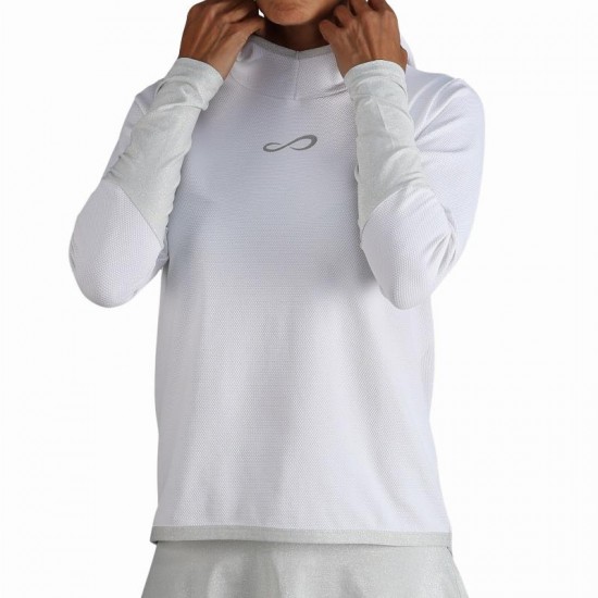 Sudadera Endless Breath Line Blanco Plata